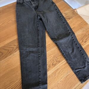 Banana Republic High-Rise Straight Jeans in Dark Gray